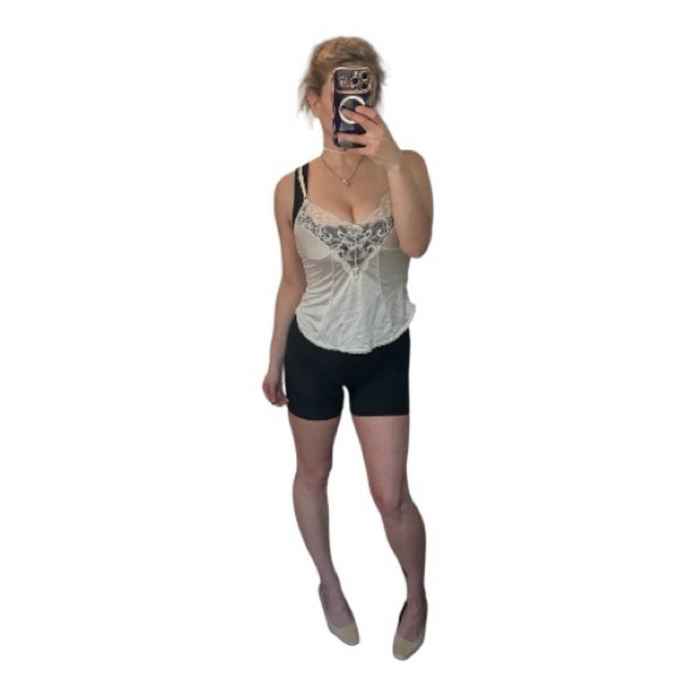 Vintage 70’s “Isn’t it Divine?” By Sears Cream Lace & Bow Camisole Size XS/S - Picture 6 of 6